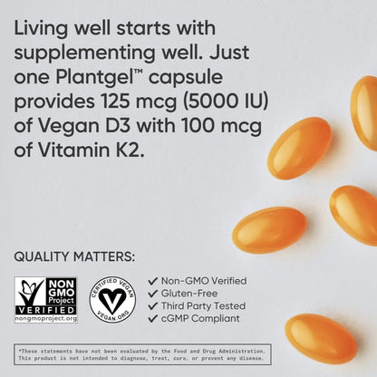 (Pack of 1) 160 Vegan Certified, Non GMO Liquid Softgels rozzunSports Research Vitamin - Maple Wellness Supplements