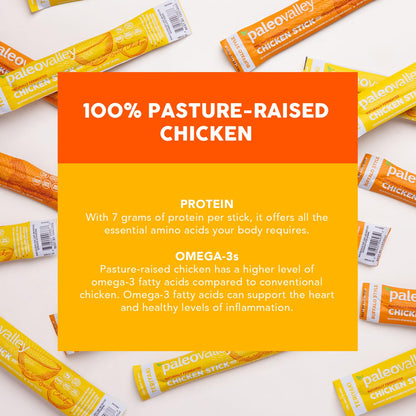 Paleovalley Pasture-Raised Chicken Sticks – 10 Pack – 7g Protein per Stick – Keto-Friendly, Paleo, Gluten-Free, Nitrate-Free – On-the-Go Snack (10 Pack, Teriyaki) - Maple Wellness Supplements