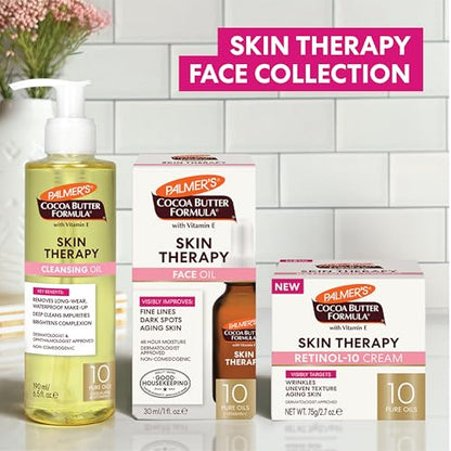 Palmer's Cocoa Butter Formula Moisturizing Skin Therapy Oil for Face with Vitamin E, C & 10 Pure Facial Oils Blend - Maple Wellness Supplements