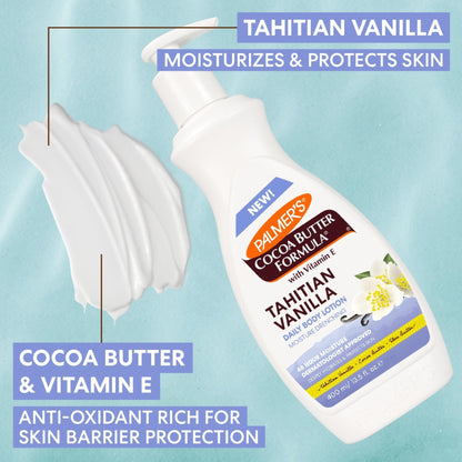 Palmer's Cocoa Butter Formula Tahitian Vanilla Body Lotion, 13.5 Oz, Daily Moisturizing Lotion for Dry Skin with Shea Butter & Vitamin E - Maple Wellness Supplements