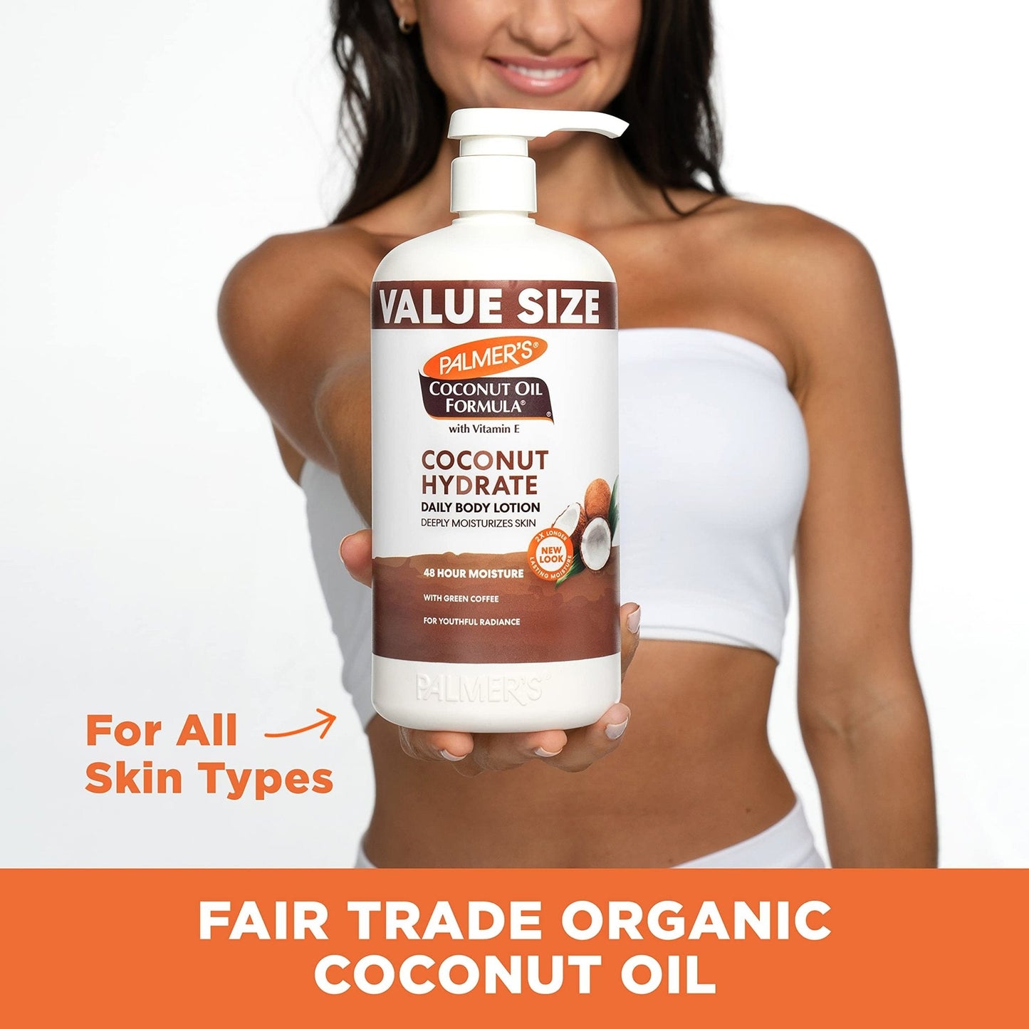 Palmer's Coconut Oil Formula Body Lotion for Dry Skin, Hand & Body Moisturizer with Green Coffee Extract & Vitamin E - Maple Wellness Supplements