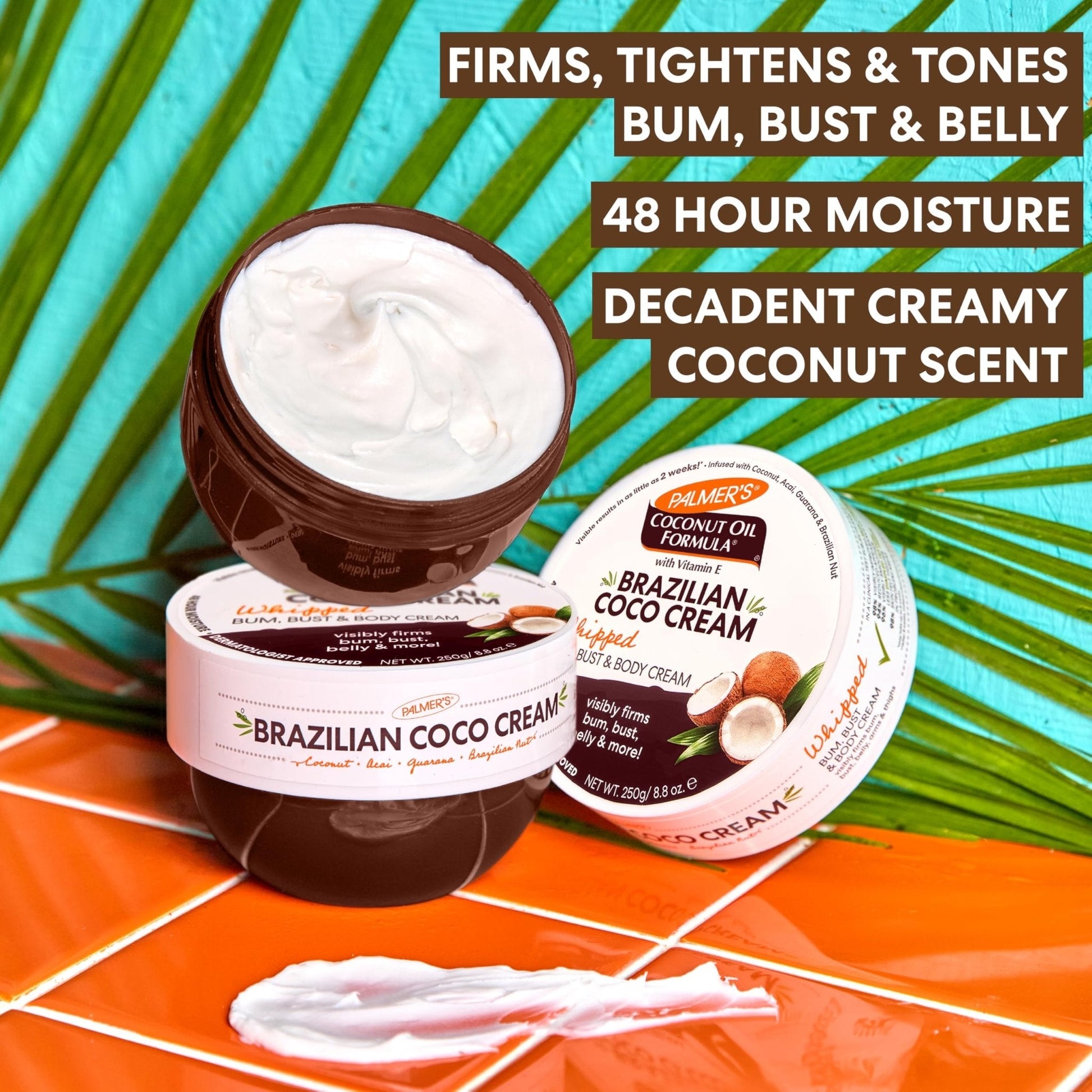 Palmer's Coconut Oil Formula Brazilian Coco Cream with Vitamin E, 8.8 Fl Oz, Whipped Bum - Maple Wellness Supplements