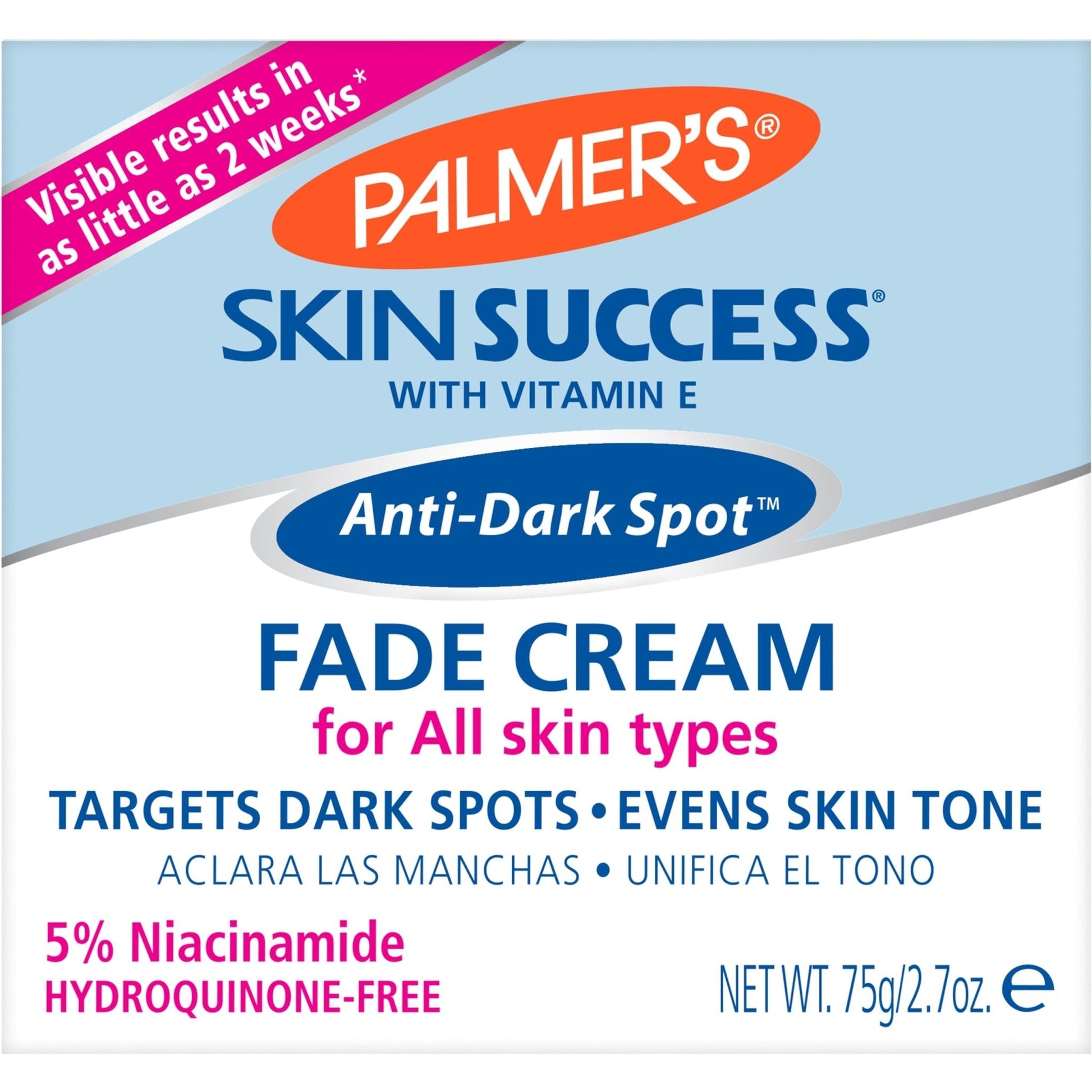 Palmer's Skin Success Anti-Dark Spot Fade Cream with Vitamin E and Niacinamide, for All Skin Types 2.7 Ounce - Maple Wellness Supplements