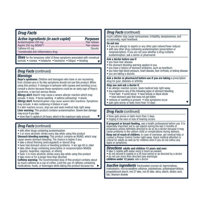 Pamprin Maximum Strength Formula, 24 Caplets (Pack of 3) - Maple Wellness Supplements