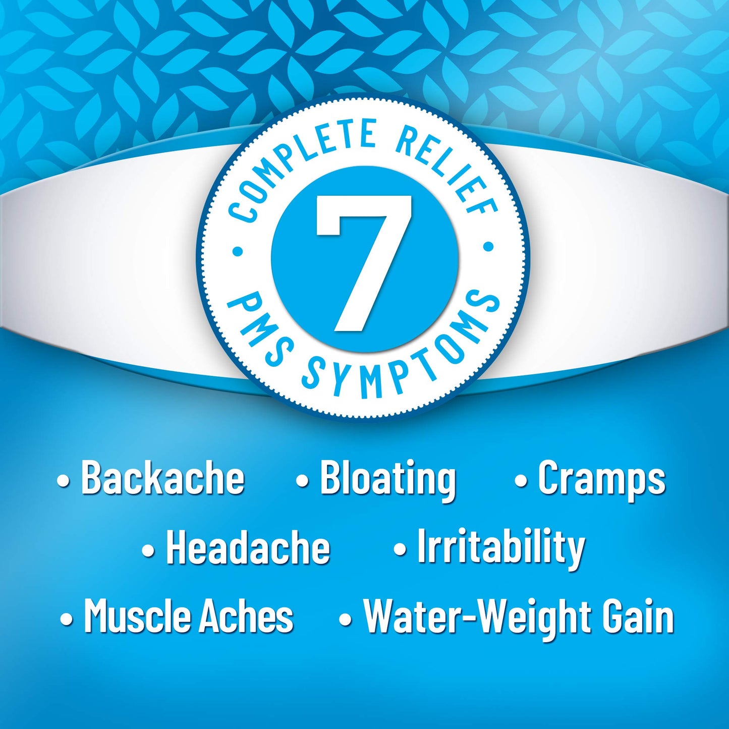 Pamprin Multi-Symptom Formula, with Acetaminophen, Menstrual Period Symptoms Relief including Cramps, Pain, Irritability and Bloating, 40 Caplets (Pack of 5) - Maple Wellness Supplements