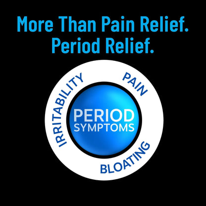 Pamprin Multi-Symptom Formula, with Acetaminophen, Menstrual Period Symptoms Relief including Cramps, Pain, Irritability and Bloating, 40 Caplets (Pack of 5) - Maple Wellness Supplements