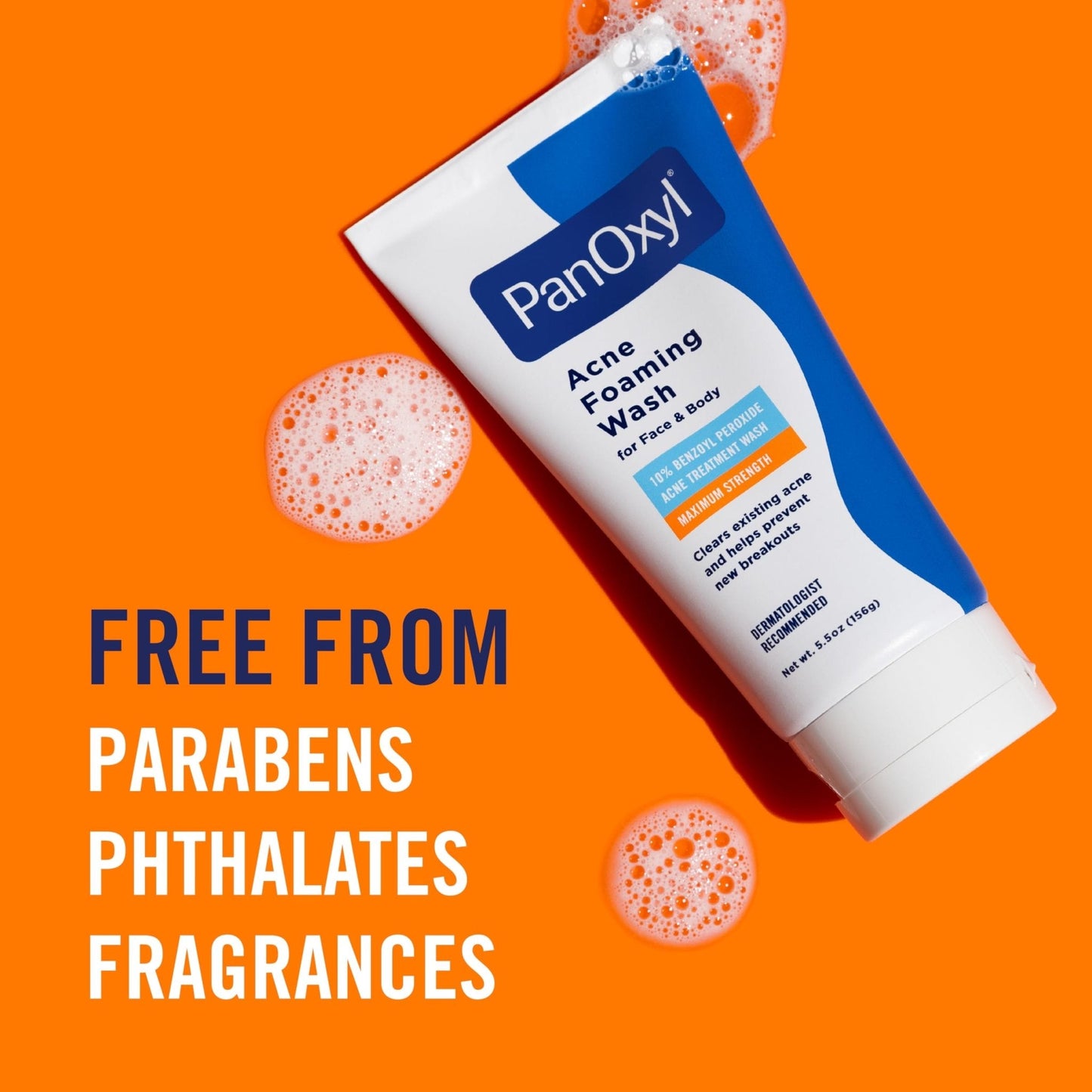 PanOxyl 10% Benzoyl Peroxide Acne Foaming Wash, Maximum Strength, Daily Acne-Fighting - Maple Wellness Supplements