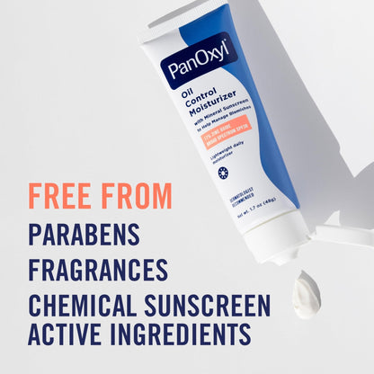 PanOxyl AM Oil Control Moisturizer, NEW Sheer Formula, Absorbs Excess Oil and Reduces Shine, with Mineral Sunscreen for Acne Prone and Oily Skin - SPF 30-1.7 oz - Maple Wellness Supplements