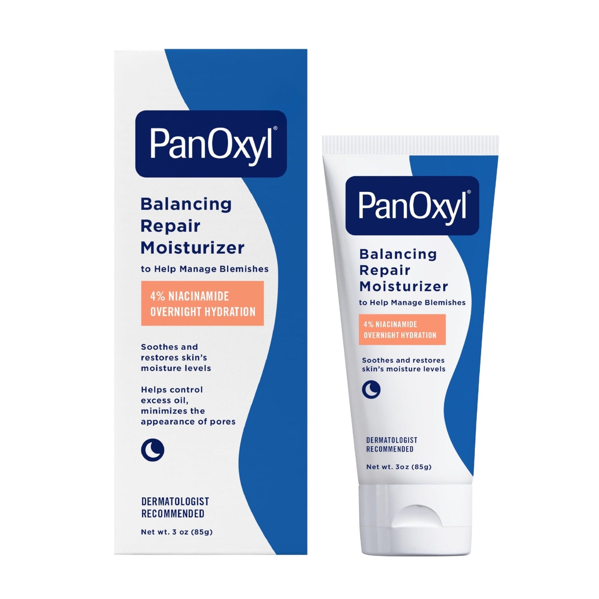 PanOxyl PM Balancing Repair Moisturizer with Niacinamide, Ceramides and Cica, Hydrating Face Moisturizer - Maple Wellness Supplements