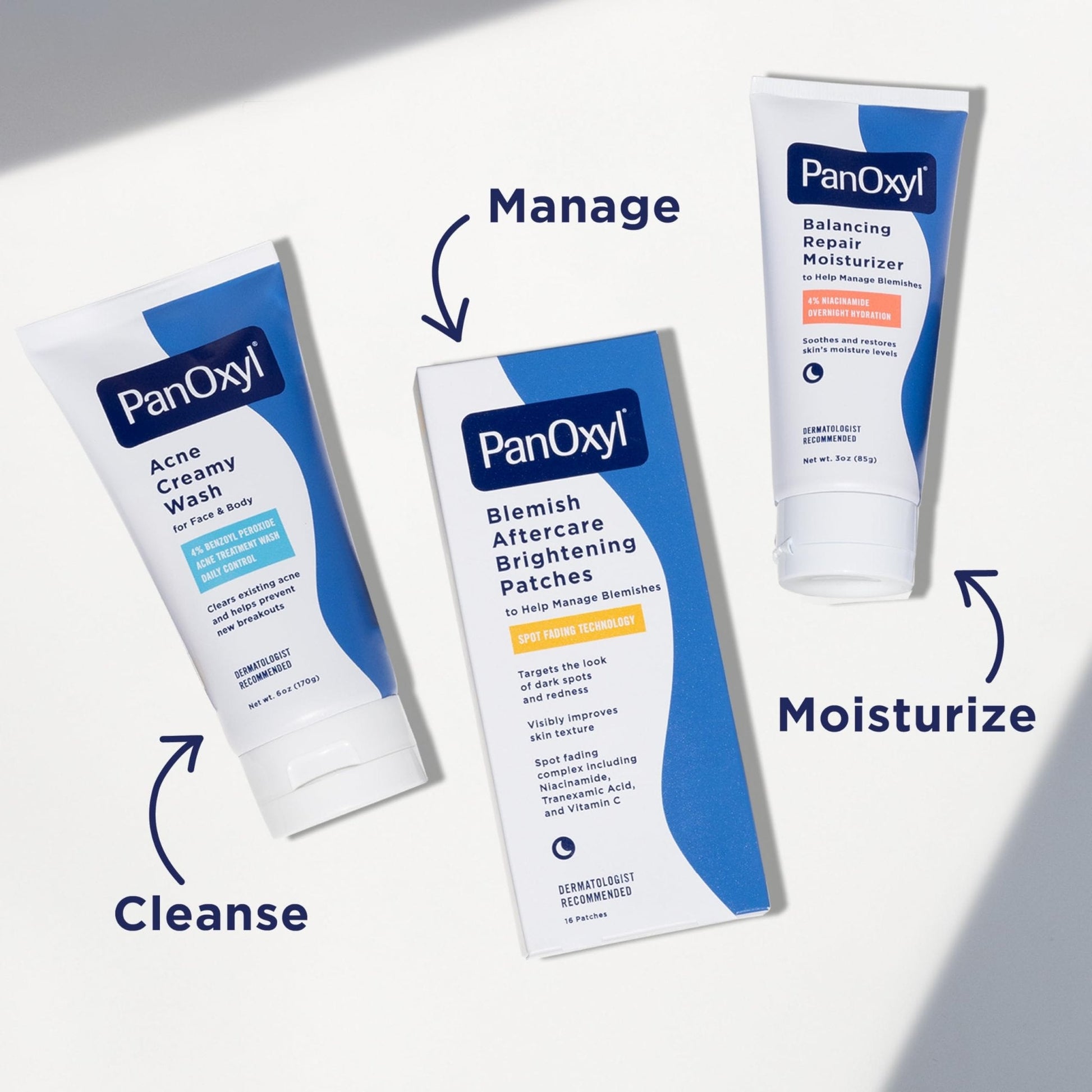 PanOxyl PM Balancing Repair Moisturizer with Niacinamide, Ceramides and Cica, Hydrating Face Moisturizer - Maple Wellness Supplements