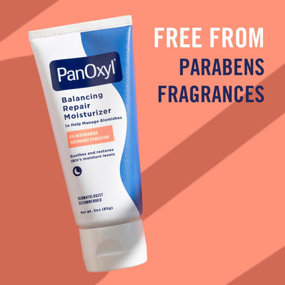 PanOxyl PM Balancing Repair Moisturizer with Niacinamide, Ceramides and Cica, Hydrating Face Moisturizer - Maple Wellness Supplements