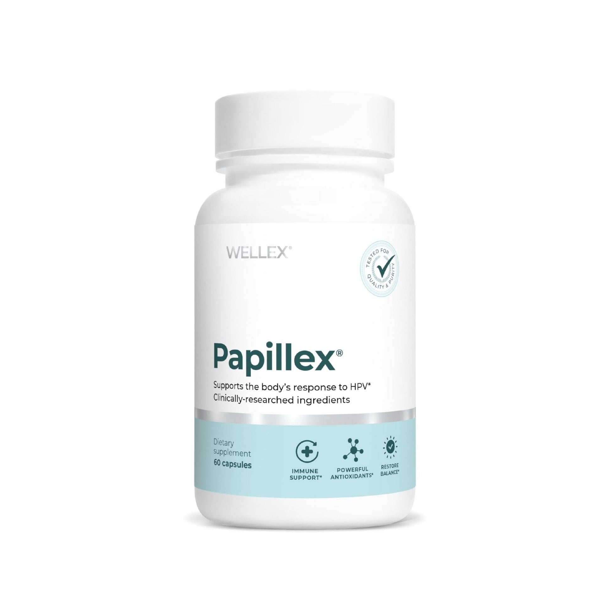 Papillex Dietary Supplement Tablets All Natural Immune Support - Immunity Defense - Best Immune System Booster - Organic 60 Capsules Bottle (Single Bottle) - Maple Wellness Supplements
