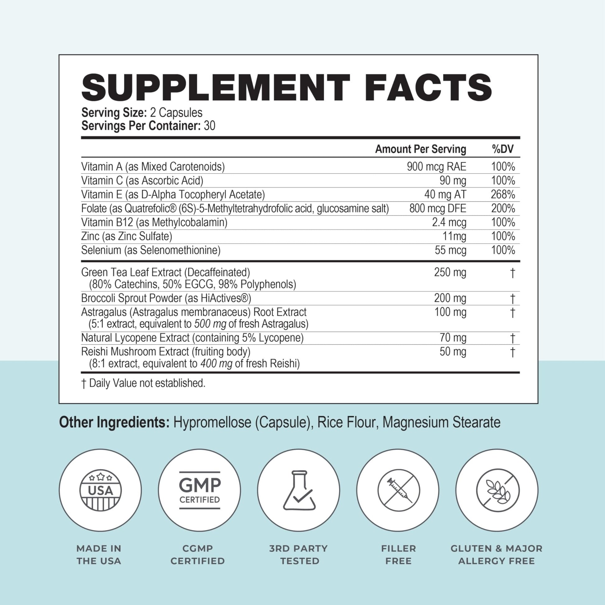 Papillex Dietary Supplement Tablets All Natural Immune Support - Immunity Defense - Best Immune System Booster - Organic 60 Capsules Bottle (Single Bottle) - Maple Wellness Supplements