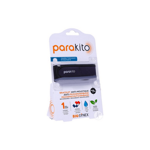 PARAKITO black rechargeable mosquito repellent bracelet - Maple Wellness Supplements