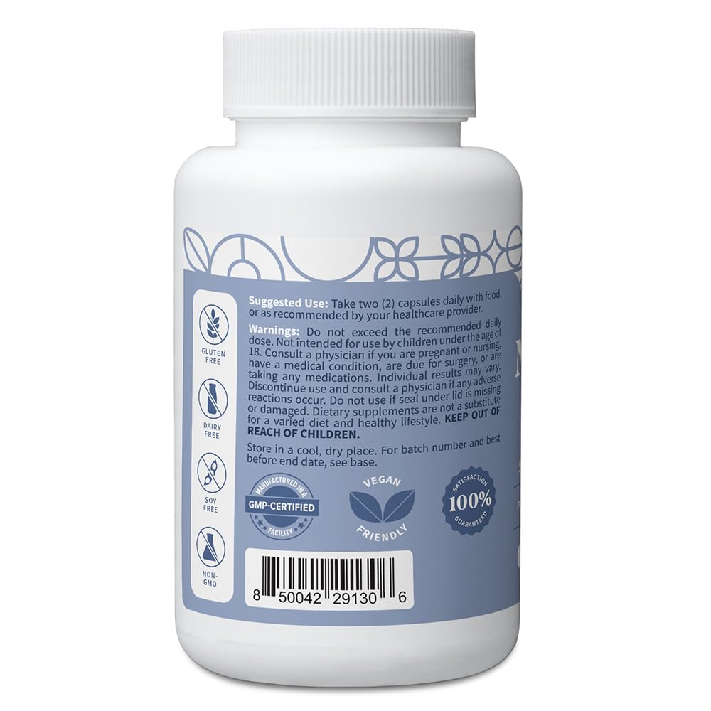 Pattern Wellness Magnesium Complex – Supports Muscle, Bone & Relaxation Health – with Zinc & Vitamin D – Daily Support Formula – 60 Vegan Capsules - Maple Wellness Supplements