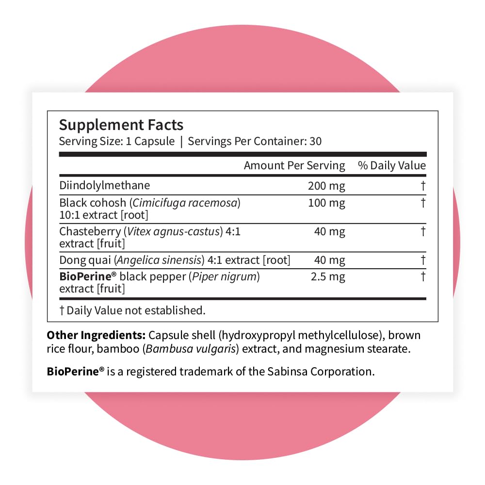 Pattern Wellness Menopause Complex – Herbal Supplement for Women’s Wellness & Hormone Health Support – with Black Cohosh, DIM & Bioperine® – 30 Vegan Capsules, 3rd Party Tested - Maple Wellness Supplements