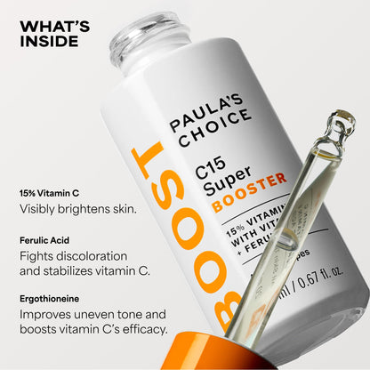 Paula's Choice BOOST C15 Super Booster, 15% Vitamin C Serum for Face, Face Serum with Vitamin E & Ferulic Acid - Maple Wellness Supplements