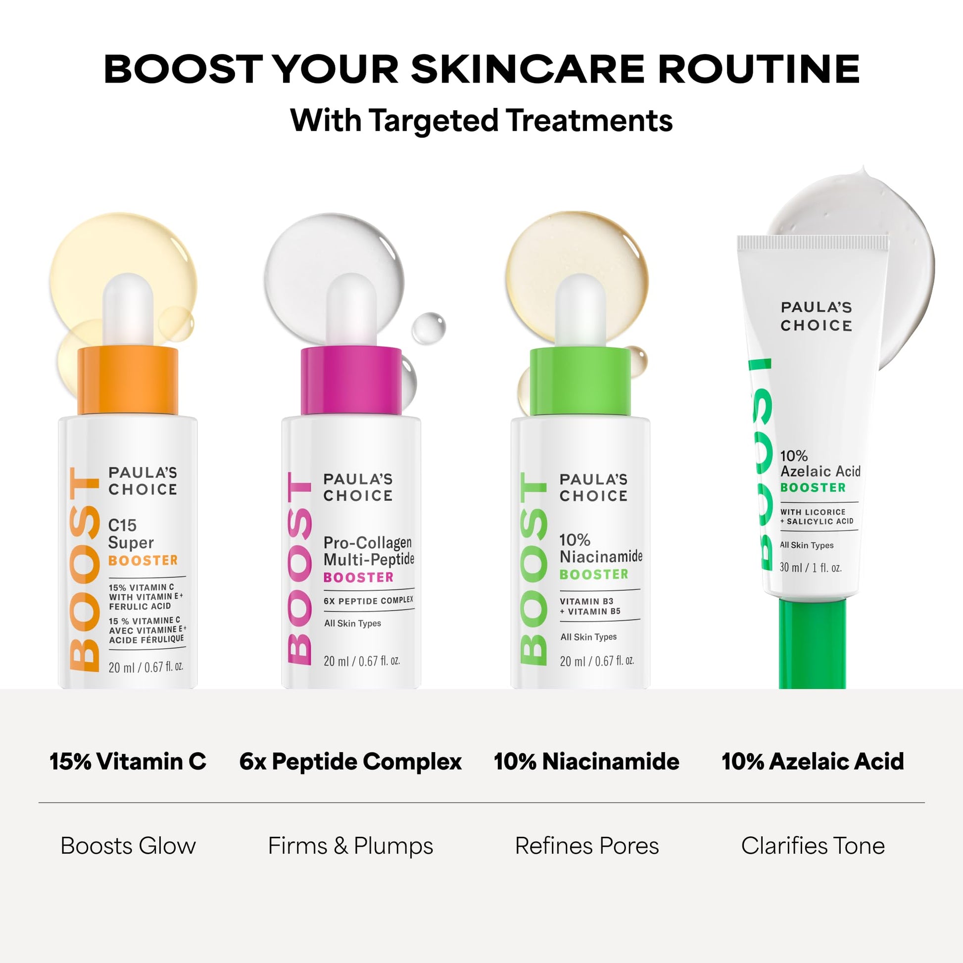 Paula's Choice BOOST C15 Super Booster, 15% Vitamin C Serum for Face, Face Serum with Vitamin E & Ferulic Acid - Maple Wellness Supplements