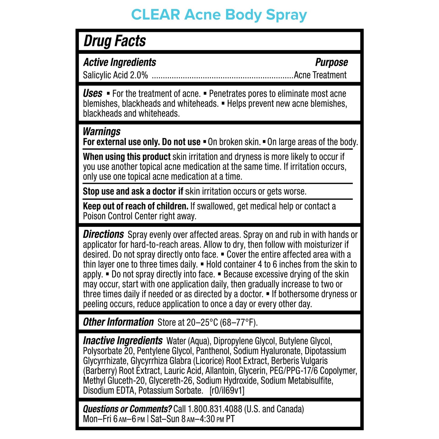 Paula's Choice CLEAR Exfoliating Back & Body Acne Spray, Bacne Spray with 2% BHA Salicylic Acid Back Acne Treatment for Clogged Pores - Maple Wellness Supplements