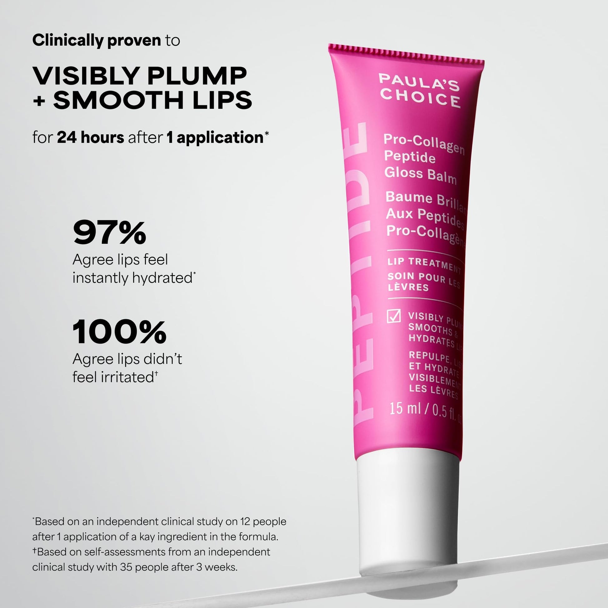 Paula’s Choice Pro-Collagen Peptide Gloss Lip Balm, Hydrates & Smooths Lips, Sheer & Glossy Finish for Fuller Lips - Maple Wellness Supplements