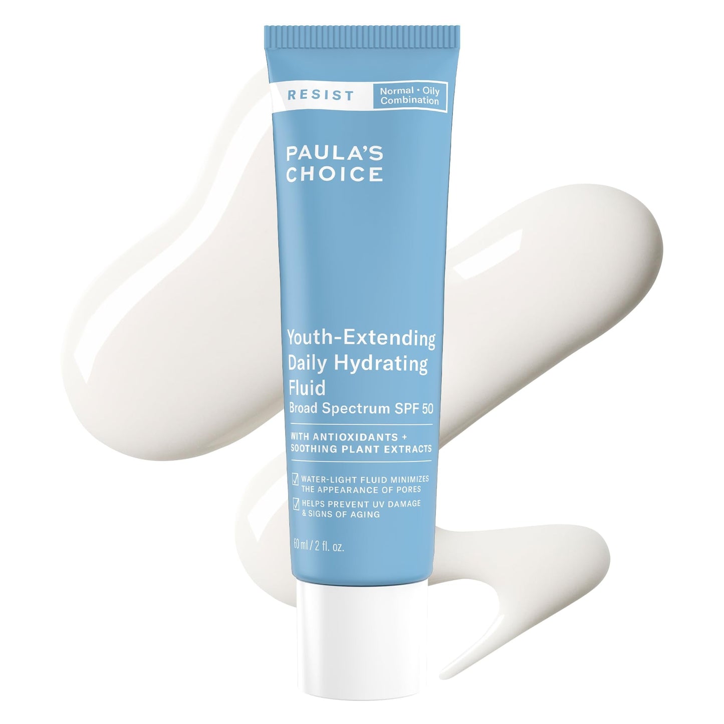 Paula's Choice RESIST Daily Hydrating Fluid Face Moisturizer with SPF 50 Sunscreen, Face Sunscreen for Oily Skin, Chamomile & Vitamin E - Maple Wellness Supplements