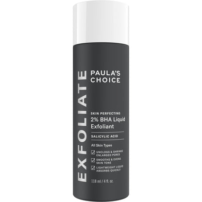 Paulas Choice - SKIN PERFECTING 2% BHA Liquid Salicylic Acid Exfoliant - Facial Exfoliant for Blackheads, Enlarged Pores, Wrinkles & Fine Lines, 4 oz Bottle - Maple Wellness Supplements
