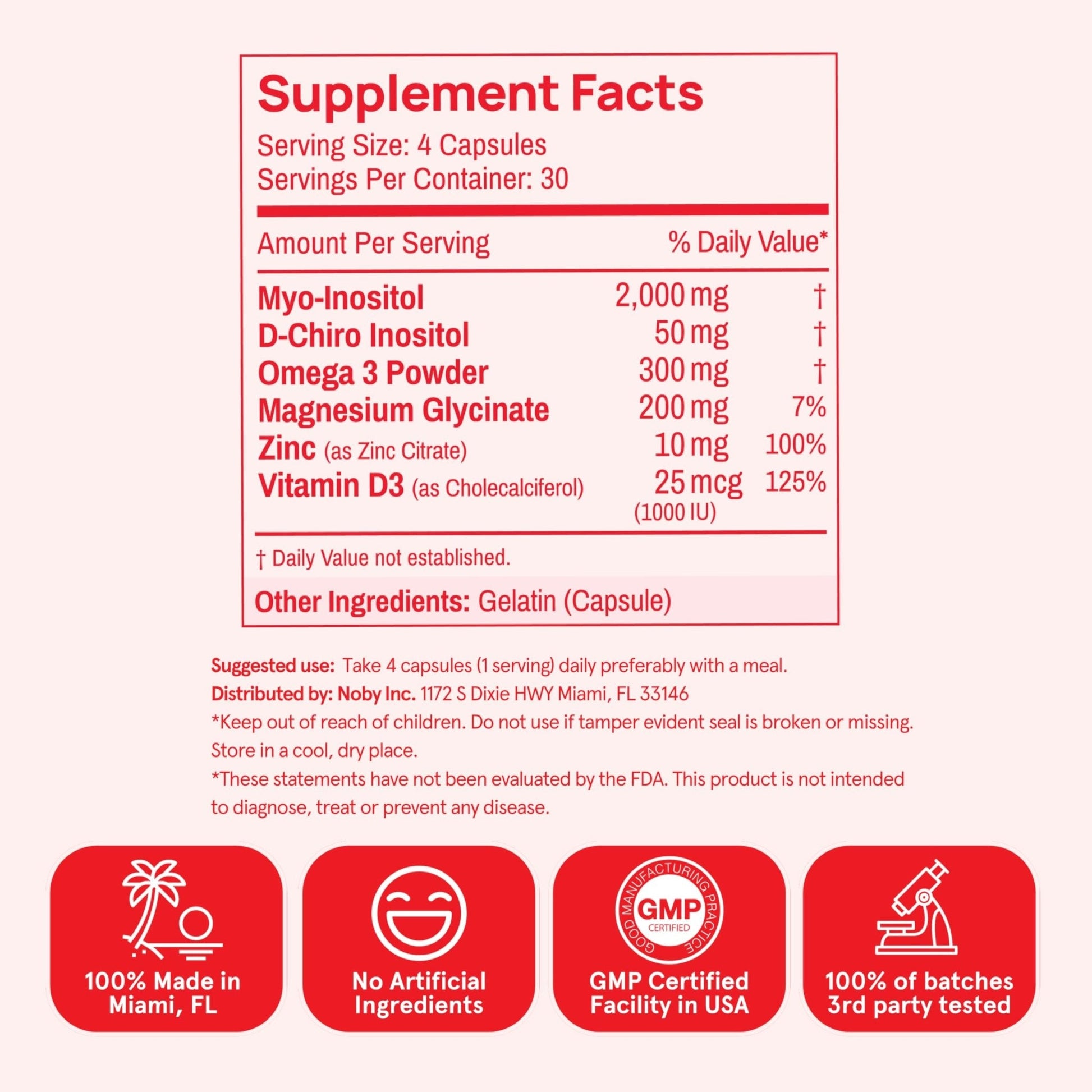 Peach Perfect Inositol Multivitamin – Myo-Inositol & D-Chiro 40:1 Blend, Omega-3, Vitamin D3, Magnesium, Zinc – Supports Women’s Health, Mood, Energy, Supplement – 30 SVG - Maple Wellness Supplements