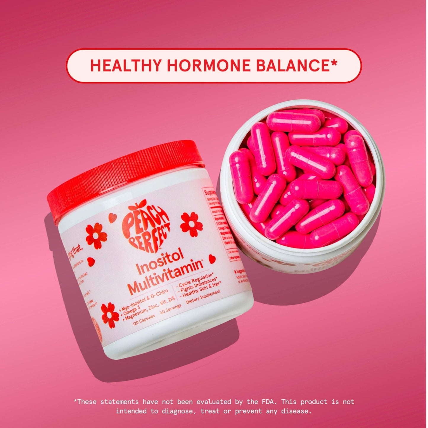 Peach Perfect Inositol Multivitamin – Myo-Inositol & D-Chiro 40:1 Blend, Omega-3, Vitamin D3, Magnesium, Zinc – Supports Women’s Health, Mood, Energy, Supplement – 30 SVG - Maple Wellness Supplements