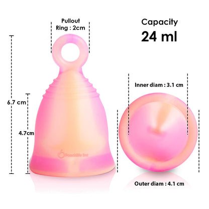 Peachlife Boric Acid Suppositories and Small Soft Menstrual Cup with Ring Pull - Maple Wellness Supplements