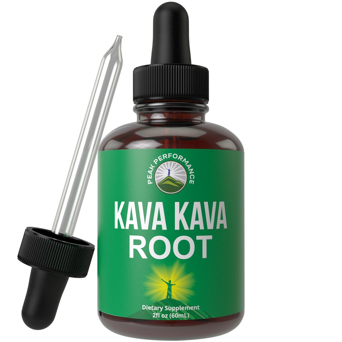 Peak Performance Kava Kava Root Extract Calming Liquid Drops More Concentrated - 1:3 Extraction Ratio. Vegan Supplement Aid for Relaxation, Natural Sleep. Sugar Free Gluten Free USA Tested Tincture - Maple Wellness Supplements