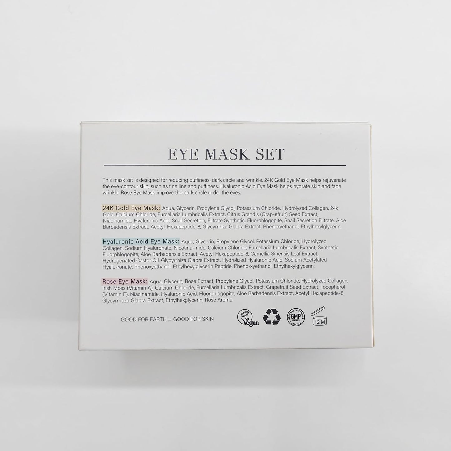 PEAUAMIE Under Eye Patches Gold and Hyaluronic Acid for puffy eyes,Rose Eye Masks - Maple Wellness Supplements