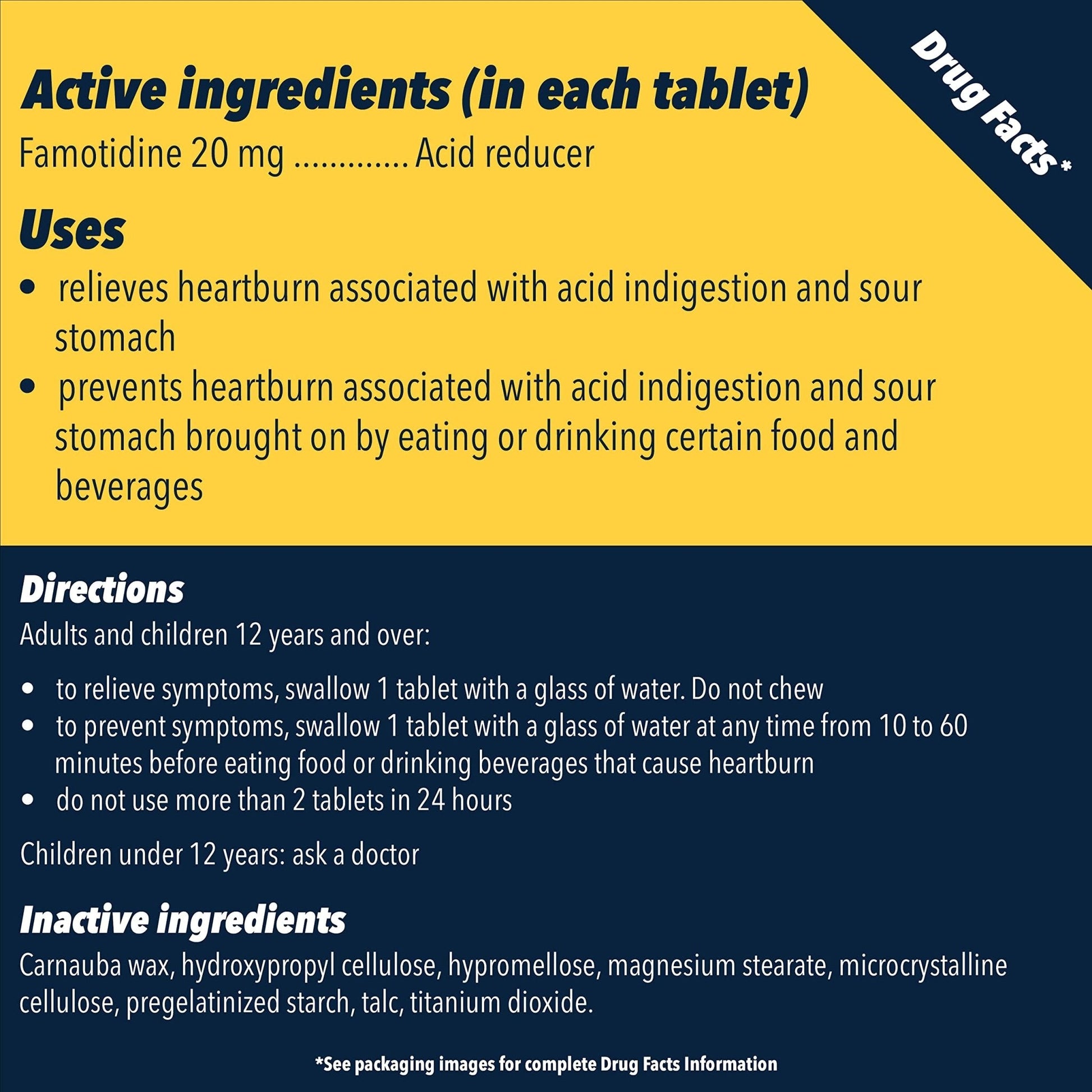 Pepcid AC Maximum Strength Heartburn Relief Tablets, OTC Medicine Prevents & Relieves Heartburn & Acid Reflux Due to Acid Indigestion, 20mg Famotidine Acid Reducer, Fast-Acting, 25 ct - Maple Wellness Supplements