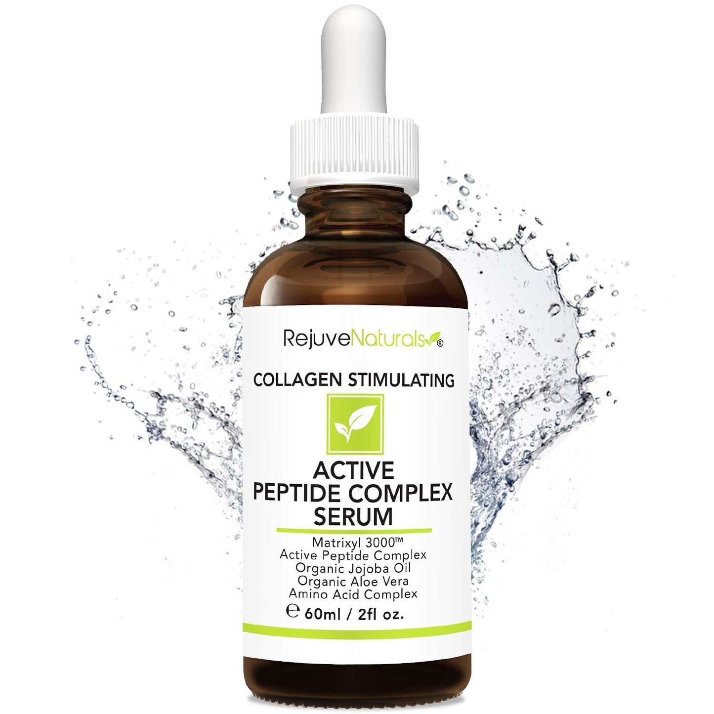 Peptide Complex Serum with Matrixyl 3000 (2 oz, Double-Sized) Minimizes Look of Fine Lines & Deep Wrinkles, Crow's Feet, Crepey Skin. Lightweight Anti Aging Moisturizer for Face & Neck - Maple Wellness Supplements