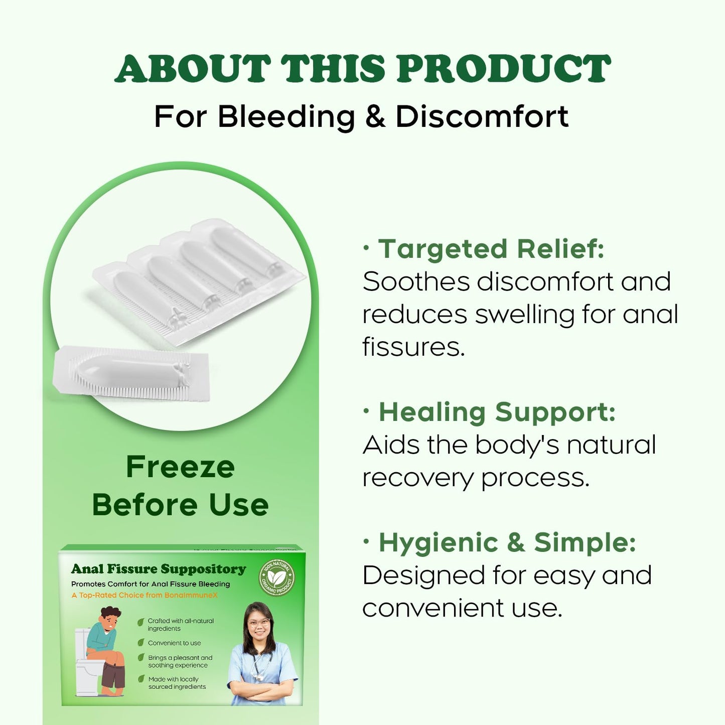 Peralpow Anal Fissure Suppositories | Expert-Formulation for Rectal Bleeding Associated with Hemorrhoids, Anus Fissures, Diarrhea & Constipation | Curcuminoids & Turmeric Extract | 16 Inserts - Maple Wellness Supplements