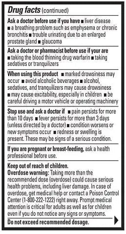 Percogesic Aspirin Free Pain Relief Tablets, Extra Strength, Acetaminophen and Diphenhydramine, 40 ct (Pack of 1) - Maple Wellness Supplements
