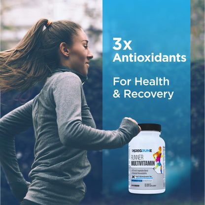 PEREGRUNE Runner Multivitamin & Omega 3 Bundle (1 Month Supply) | Antioxidants for Health & Recovery | Vitamin B Complex for Endurance, Energy, VO2 Max | Joints & Heart: 1,000mg Fish Oil - Maple Wellness Supplements