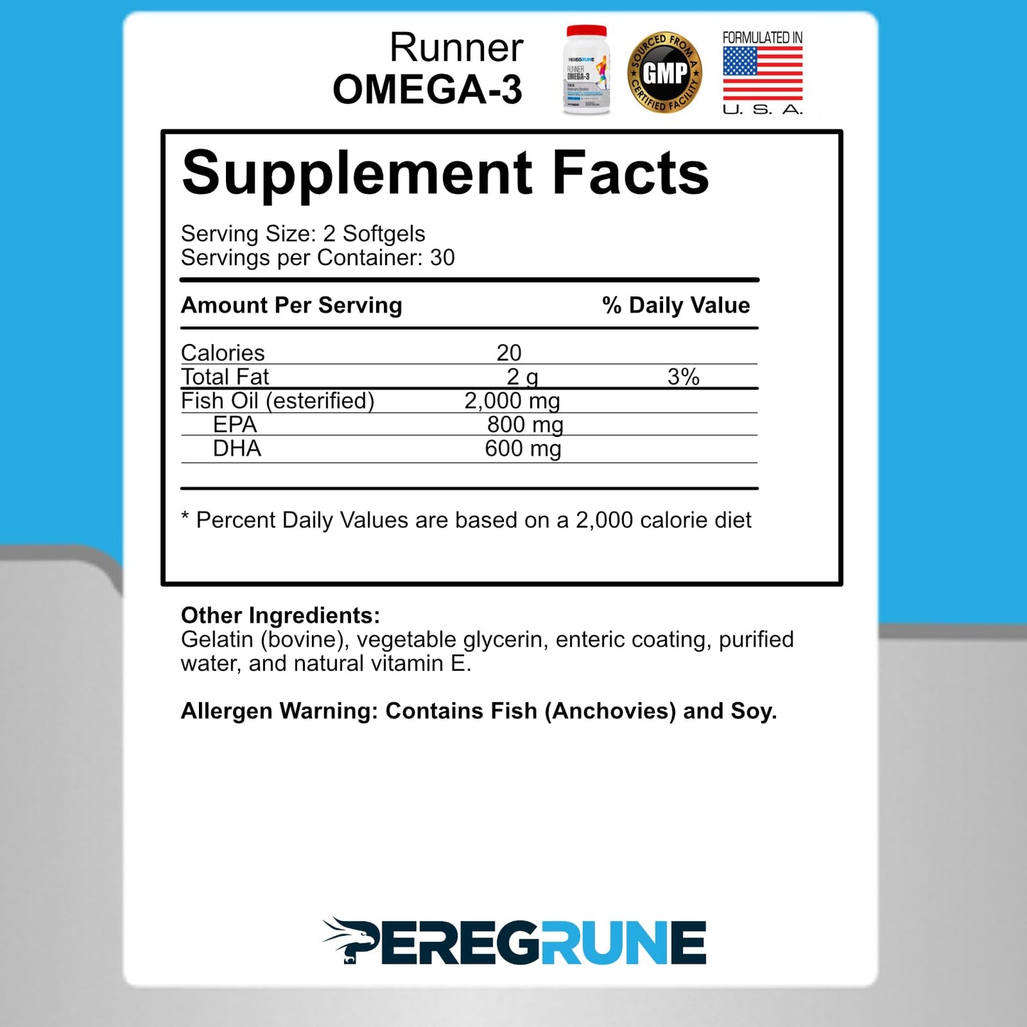 PEREGRUNE Runner Multivitamin & Omega 3 Bundle (1 Month Supply) | Antioxidants for Health & Recovery | Vitamin B Complex for Endurance, Energy, VO2 Max | Joints & Heart: 1,000mg Fish Oil - Maple Wellness Supplements