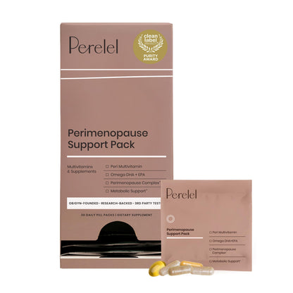 Perelel Peri Support Pack, Perimenopause Vitamins for Women, for Womens Nutrition Support & Overall Wellness, Soy & Gluten Free, Non GMO, 30 Daily Pill Packs - Maple Wellness Supplements