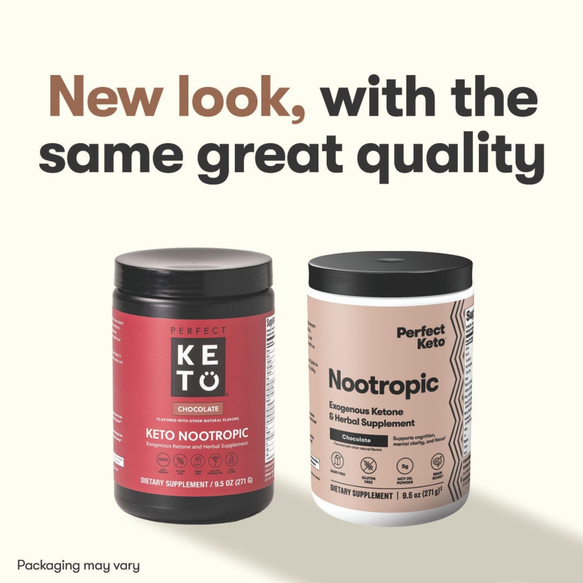 Perfect Keto Nootropic Brain Support, Caffeine Free Focus and Energy Supplement with Alpha Lipoic Acid, L Theanine, Ginkgo Biloba, Alpha GPC, MCT's, Collagen, Ketones, Chocolate Drink Mix, 15 Servings - Maple Wellness Supplements