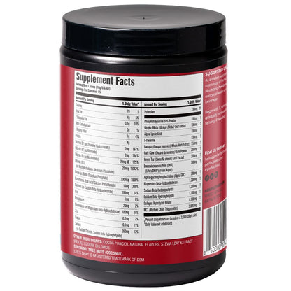 Perfect Keto Nootropic Brain Support, Caffeine Free Focus and Energy Supplement with Alpha Lipoic Acid, L Theanine, Ginkgo Biloba, Alpha GPC, MCT's, Collagen, Ketones, Chocolate Drink Mix, 15 Servings - Maple Wellness Supplements