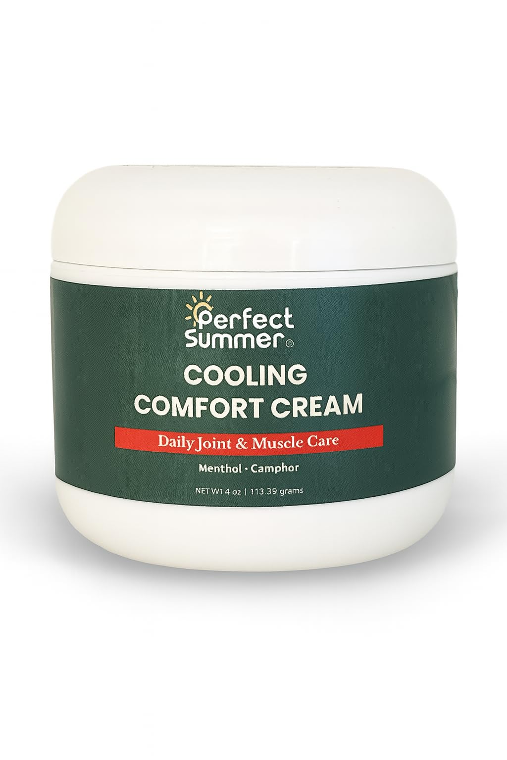 Perfect Summer Cooling Comfort Cream – Muscle Rub & Joint Care – Cooling Relief for Back, Neck, Shoulders & Knees – Non-Greasy, Fast-Absorbing Topical Cream, 4 oz - Maple Wellness Supplements