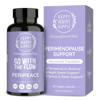 Perimenopause Supplements for Women | Hot Flash, Night Sweat, Mood & Sleep Support | Vegan Hormone Balance Capsules with KSM-66 Ashwagandha, Shatavari & Black Cohosh | Estrogen-Free, 60ct - Maple Wellness Supplements