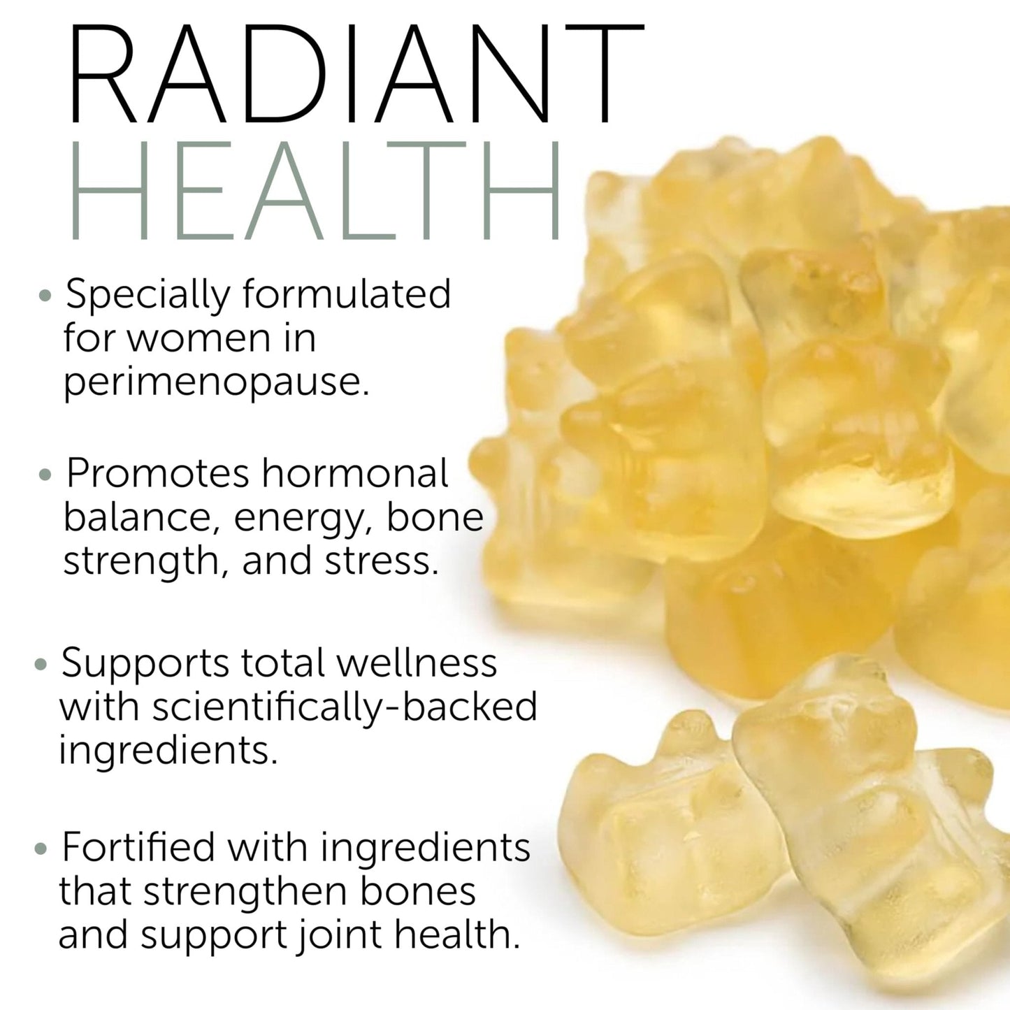 Perimenopause Supplements Women | Premenopausal Gummy Vitamins | Relief for Hormonal Balance & Mood Swings | Supports Menstrual Cycle Regulation | 60 Vegan Gummies - Maple Wellness Supplements