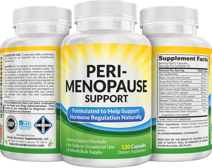 Perimenopause Support (2-Month) Supplement Blend | Women's Health & Hormone Support with 11 Herbs & Extracts | Female Hormonal Balance Supplements | 60-Day Bulk Supply | 120 Capsules - Maple Wellness Supplements