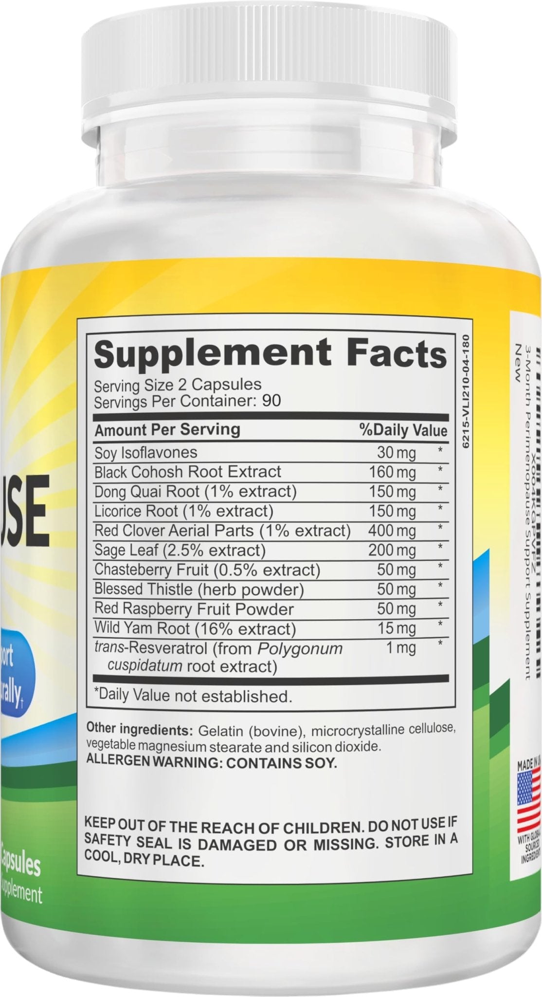 Perimenopause Support (3-Month) Supplement Blend | Women's Health & Hormone Support with 11 Herbs & Extracts | Female Hormonal Balance Supplements | 90-Day Bulk Supply | 180 Capsules - Maple Wellness Supplements