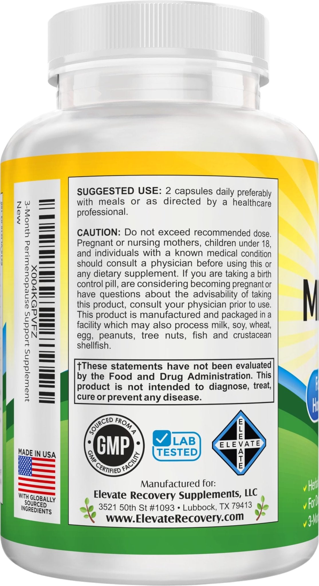 Perimenopause Support (3-Month) Supplement Blend | Women's Health & Hormone Support with 11 Herbs & Extracts | Female Hormonal Balance Supplements | 90-Day Bulk Supply | 180 Capsules - Maple Wellness Supplements