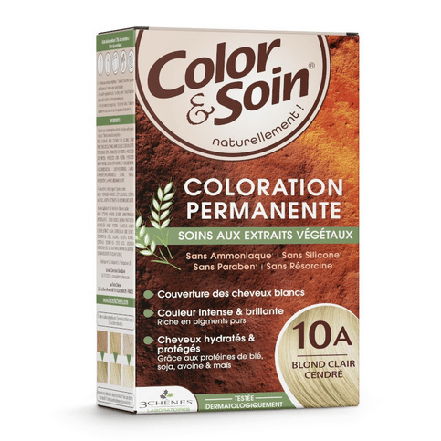 Permanent hair dye 10A light ash blond Color&Soin LES 3 CHENES - Maple Wellness Supplements