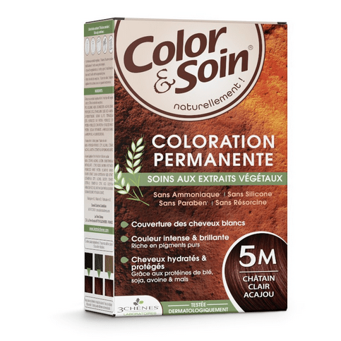Permanent hair dye 5M light mahogany chestnut Color&Soin LES 3 CHENES - Maple Wellness Supplements