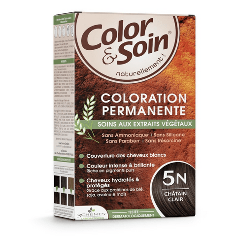 Permanent hair dye 5N light chestnut Color&Soin LES 3 CHENES - Maple Wellness Supplements