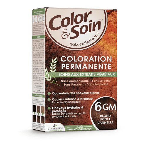 Permanent hair dye 6GM cinnamon dark blond Color&Soin LES 3 CHENES - Maple Wellness Supplements